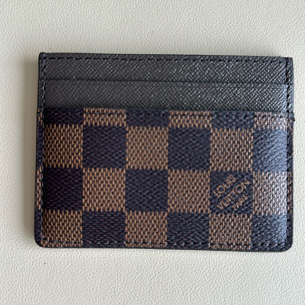 NWOT Brown and Tan luxe card wallet